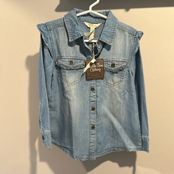 Matilda Jane size 4 Lyle’s Button Down Denim Shirt - Picture 2 of 10